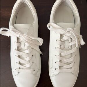 Banana Republic White Lace-Up Sneakers